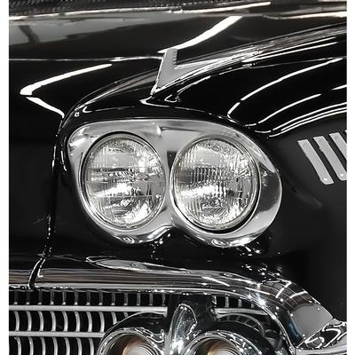1958 Impala / Full-Size; Headlamp Bezel Set; Pair