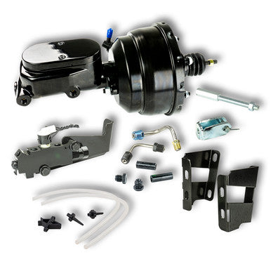 The Right Stuff 59-70 Chevy Bel Air/Impala w/ Disc/Drum, Black Booster Master Cylinder Combo Kit - (B84315171)