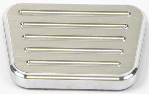 1967-69 F-Body Manual Trans Lokar Billet Brake or Clutch Pedal Pad - Flat Style - Ball Milled Finish