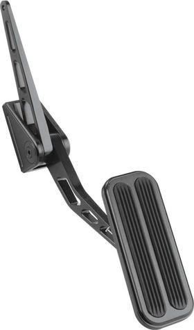 1967-69 Barracuda/Cuda Billet Throttle Pedal Assembly - Black Finish w/Rubber Insert