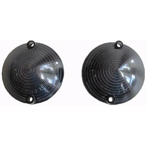 1964-66 Ford Mustang; Park Lamp Lens Set; Black; Pair
