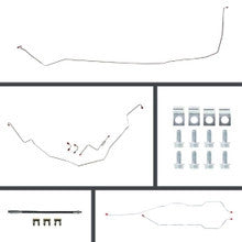 The Right Stuff 65-66 Impala/Full Size Chevy Power 4 Wheel Disc Brake Conversion Complete Brake Line Kit 24pc, Stainless