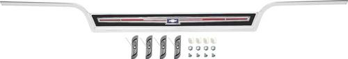 C16708 - 1967 Impala; Rear Trunk Molding; with Emblem and Bezel; 2 Door Hardtop; with Mounting Hardware