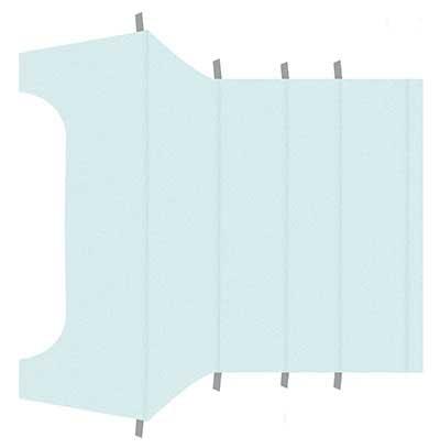 1971-73 Mustang Coupe Reproduction Vinyl Headliner - Aqua