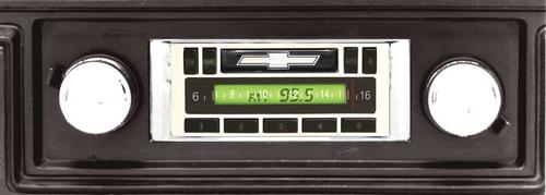 1969-1977 Camaro 200W AM / FM Radio with Auxiliary Input Chrome Face and Black Bezel