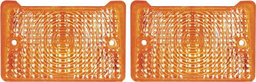 1971-72 Nova; Park Lamp Lens Set; Amber; RH & LH; Pair