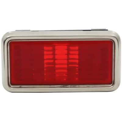 1968-69 Chevrolet Corvette; Rear Side Marker Light Assembly; Red; With Trim Ring, Steel Retainer, and Hardware