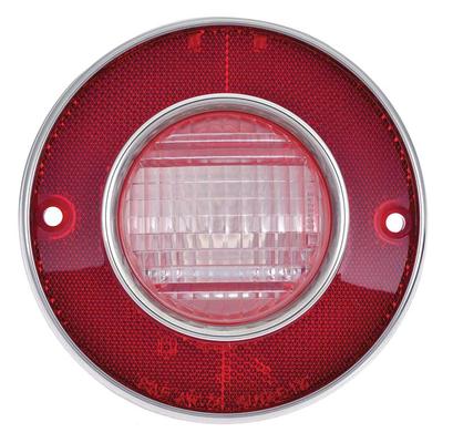 1975-79 Corvette; Back-Up Lens Assembly; Clear / Red; RH or LH; Each; Made in the USA