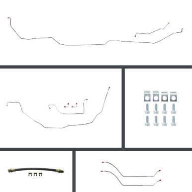 The Right Stuff 68 Chevelle Power 4-Wheel Disc Conversion OE Steel Brake Line Kit - (COP68H4)