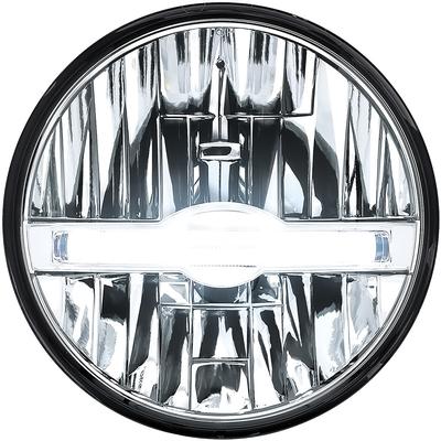 ULTRALIT 7" Round LED Headlight w/ White LED Position Light Bar; High/Low Beam