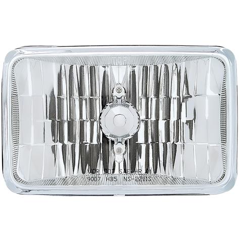 ULTRALIT 4" X 6" Rectangular Halogen Headlight; Crystal Glass Lens; High Beam