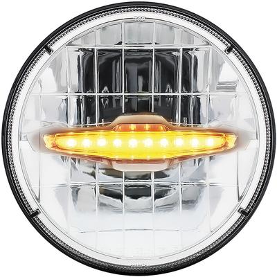 ULTRALIT 7" Round 3 LED Headlight w/ 10 Amber LED Position Light