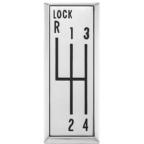 CP12475T - 1969 Cutlass, 442, F85; 4-Speed Pattern Console Emblem