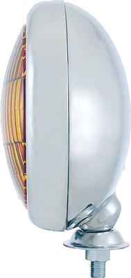 Vintage Chrome 12V Fog Lamp with Amber Lens
