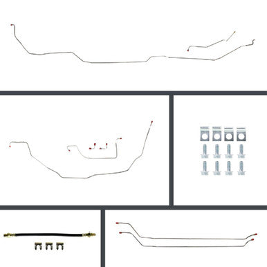 The Right Stuff 68 Chevelle Power Front Disc Conversion R Drum Stainless Steel Brake Line Kit - (CSP68H2)