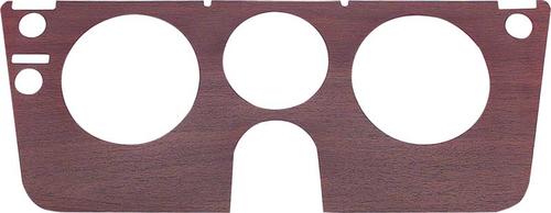 1967-68 Chevy, GMC Pickup, Suburban; Instrument Bezel Woodgrain; without Gauges; with Manual Choke