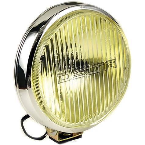 Delta Lights; Thinline 6" Fog Light Kit; Chrome Housing; Amber Lens; Halogen