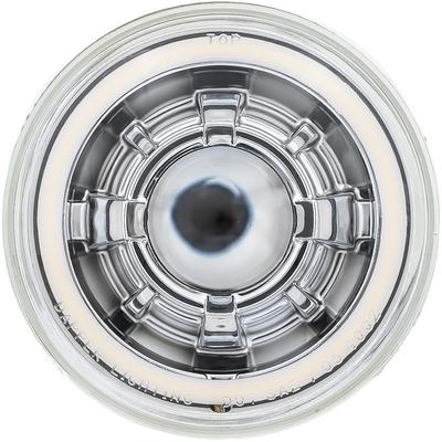 Dapper Lighting; 575 5-3/4" Projector Headlight; High/Low; LED 30W/2400 Lumens; Chrome Housing; Chrome Shroud; Clear Gla