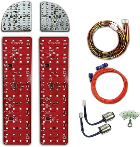 1967-72 Chevrolet C10; Sequential LED Taillight Kit; w/LED Reverse; For RINGBROTHERS Housing; 4 Panel