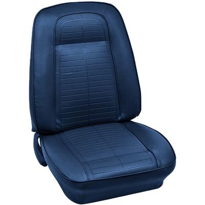 1967 Firebird; Complete Front/Rear Upholstery Set; Standard/Deluxe Interior; Buckets w/ Fixed Rear Seat; Dark Blue