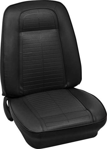 1967-69 Firebird; Custom Leather Full Set Upholstery; Standard Interior; Coupe; Black