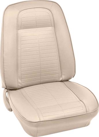 1967-69 Custom Leather Upholstery For Standard Interior With Fold Down Rear Seat-Ivory