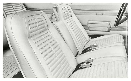1968 Firebird; Complete Front/Rear Upholstery Set; Standard Interior; Buckets w/ Fixed Rear Seat; Pearl Parchment