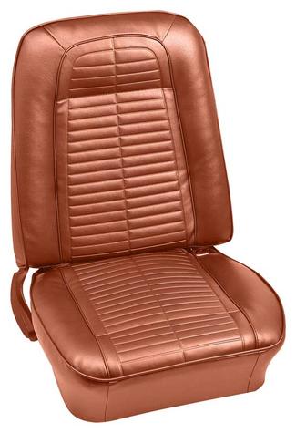 1967-68 Firebird; Bucket Seat Upholstery Set; Standard/Deluxe Interior; Front Only; Red