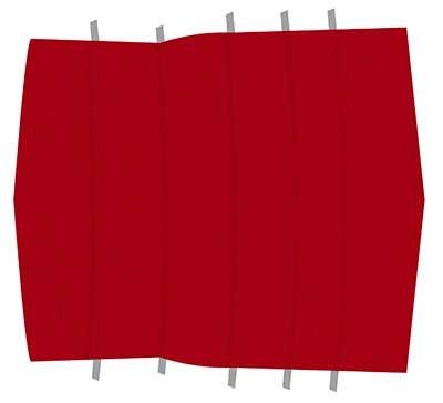 1971-73 Mustang Fastback Reproduction Vinyl Headliner - Red