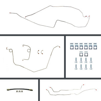 The Right Stuff 68 Camaro Power Front Disc Conversion Rear Drum Pre-Bent Brake Line Kit - (FOP68H2)