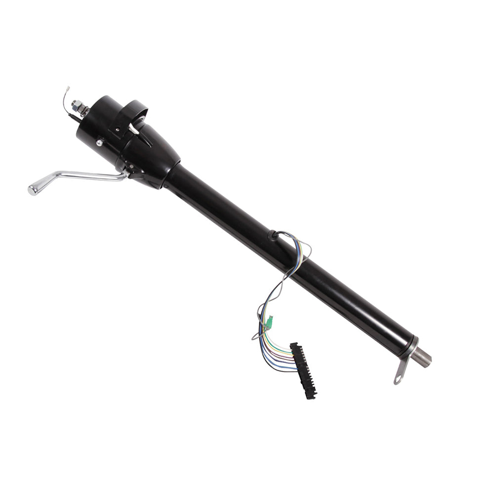 30" Column Shift Tilt Column with Neutral Safety Switch - Black Powdercoat Finish
