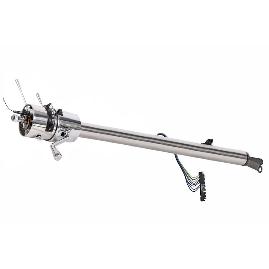 1957 Chevy Column Shift Tilt Column with LED Indicator - Spray Chrome Finish