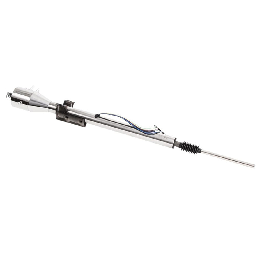1966-69 Mopar B-Body Non-Key Floor Shift Tilt Column: OE Power Box - Polished Finish
