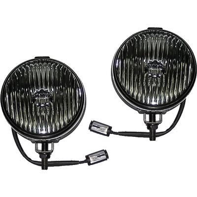 1987-93 Ford Mustang; GT/Cobra OE Style Fog Light Set; Smoked; Fluted Lens