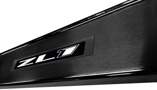 2010-15 Camaro ZL1 - Illuminated Door Sill Plate Kit w/ Single Color LED - WHITE (Brushed Black)