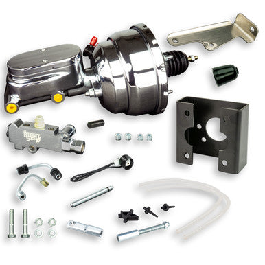 The Right Stuff 63-66 GM & GMC C/K Truck, 8" Chrome Booster Master Combination Kit Disc/Drum - (J86310971)