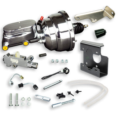 The Right Stuff 67-72 GM & GMC C/K Truck, 8" Chrome Booster Master Combination Kit Disc/Drum - (J86810971)