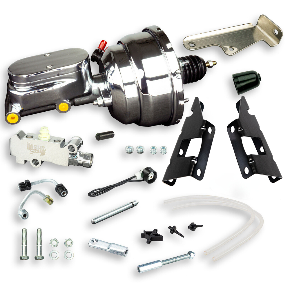 The Right Stuff 73-87 Chevy Truck Chrome Power Brake Booster w/Master Cylinder (Disc/Drum) - (J87315171)