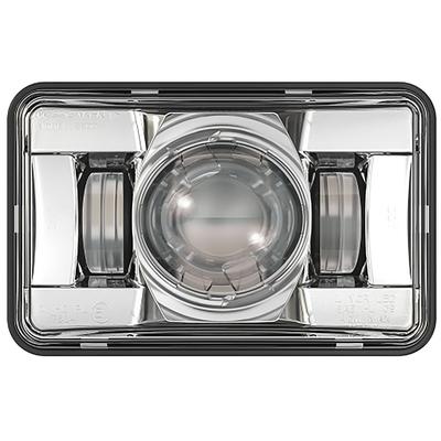 JW Speaker; Model 8800 EVO 2; LED Projector Headlight; HIgh Beam; 4x6 Inch Rectangle; Chrome/Bezel