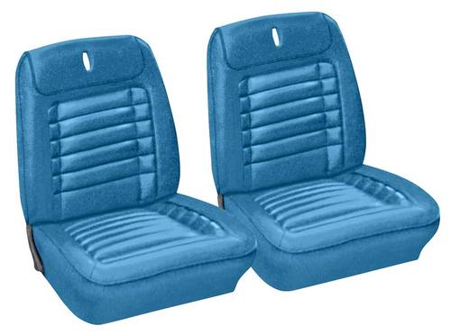 1968 Camaro; Front Buckets and Rear Seat Upholstery; Deluxe Interior; Coupe; Medium Blue
