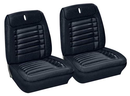1968 Camaro; Front Buckets & Rear Seat Upholstery; Deluxe; Coupe; w/Fold Down Rear Seat; Black