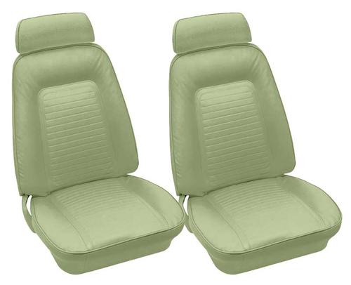 1969 Camaro; Buckets and Rear Seat Upholstery; Standard Interior; w/Fold Down Rear Seat; Moss Green