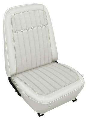 1969 Camaro; Buckets & Rear Seat Upholstery; Deluxe Comfortweave; w/Fold Down Rear Seat; White