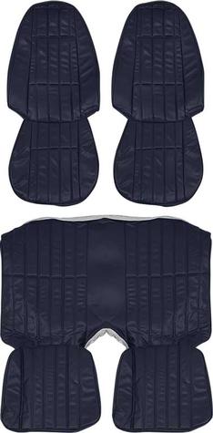 1974-76 Camaro; Front Buckets and Rear Seat Upholstery; Standard Interior; Black Vinyl