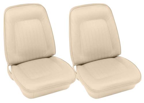 1967-68 Camaro Coupe / Convertible Ivory Leather Standard Front Only Upholstery