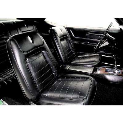 1968 Camaro Coupe / Convertible With Bucket Seats Black Deluxe Front Only Upholstery