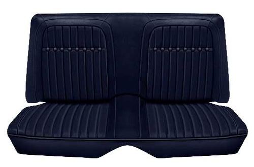 1969 Camaro Coupe; Deluxe Rear Upholstery Set; Dark Blue
