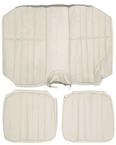 1974-76 Camaro Standard Interior Rear Seat Upholstery; Beige Madrid Grain Vinyl
