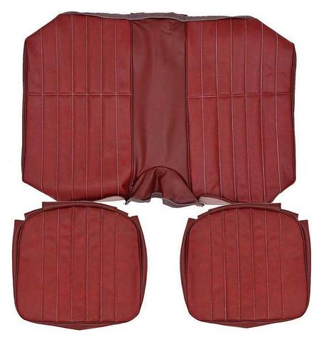 1977 Camaro Standard Interior Rear Seat Upholstery; Dark Firethorn Sierra Grain Vinyl