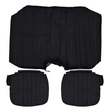 1980-81 Camaro Standard Interior Rear Seat Upholstery; Black Sierra Grain Vinyl